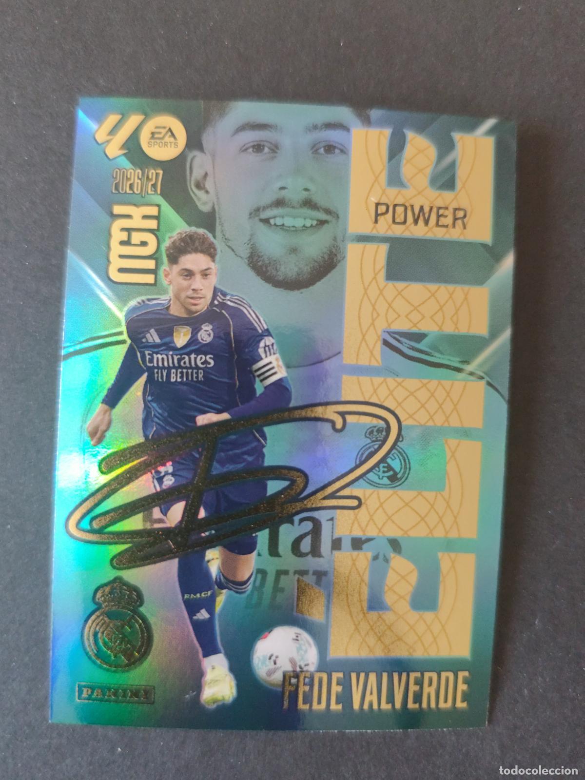Cartes &agrave; collectionner de Football: P5 5P FEDE VALVERDE REAL MADRID &Eacute;LITE POWER FIRMA MEGACRACKS 2026 2027 26 27