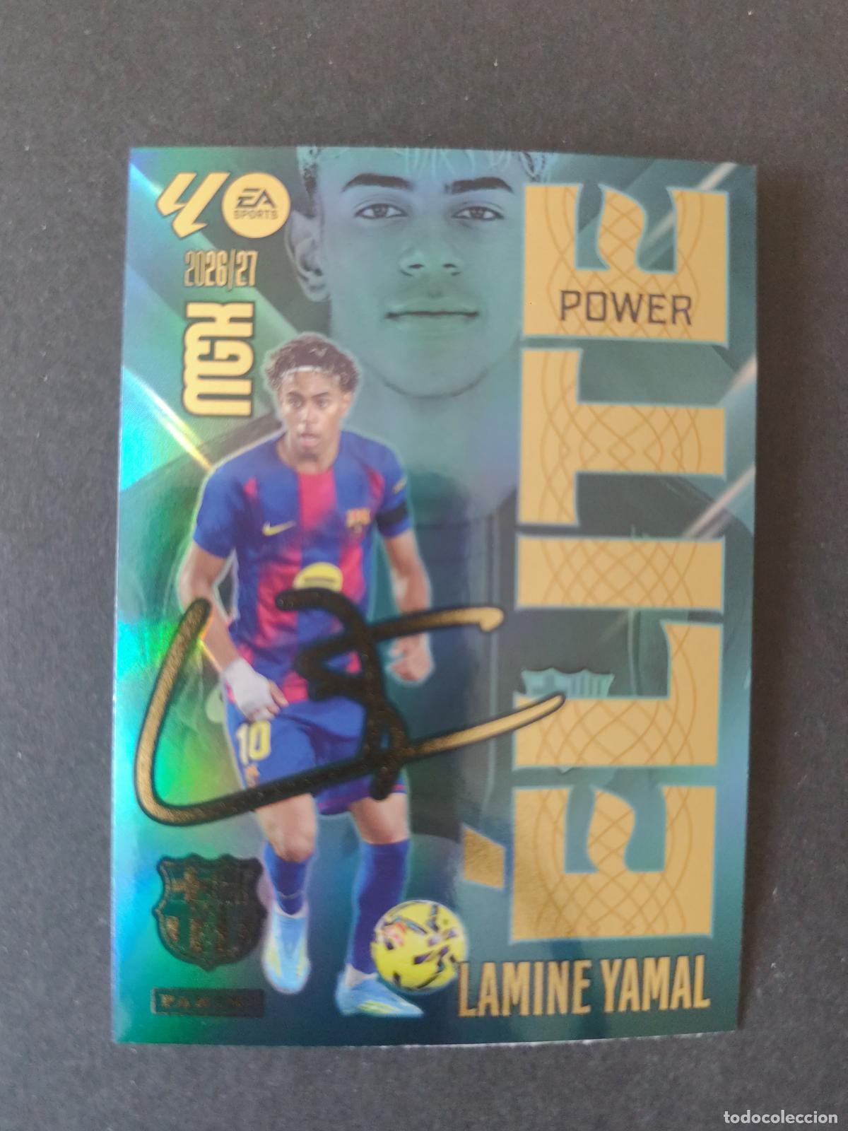 Cartes &agrave; collectionner de Football: P9 9P LAMINE YAMAL BARCELONA &Eacute;LITE POWER FIRMA MEGACRACKS 2026 2027 26 27