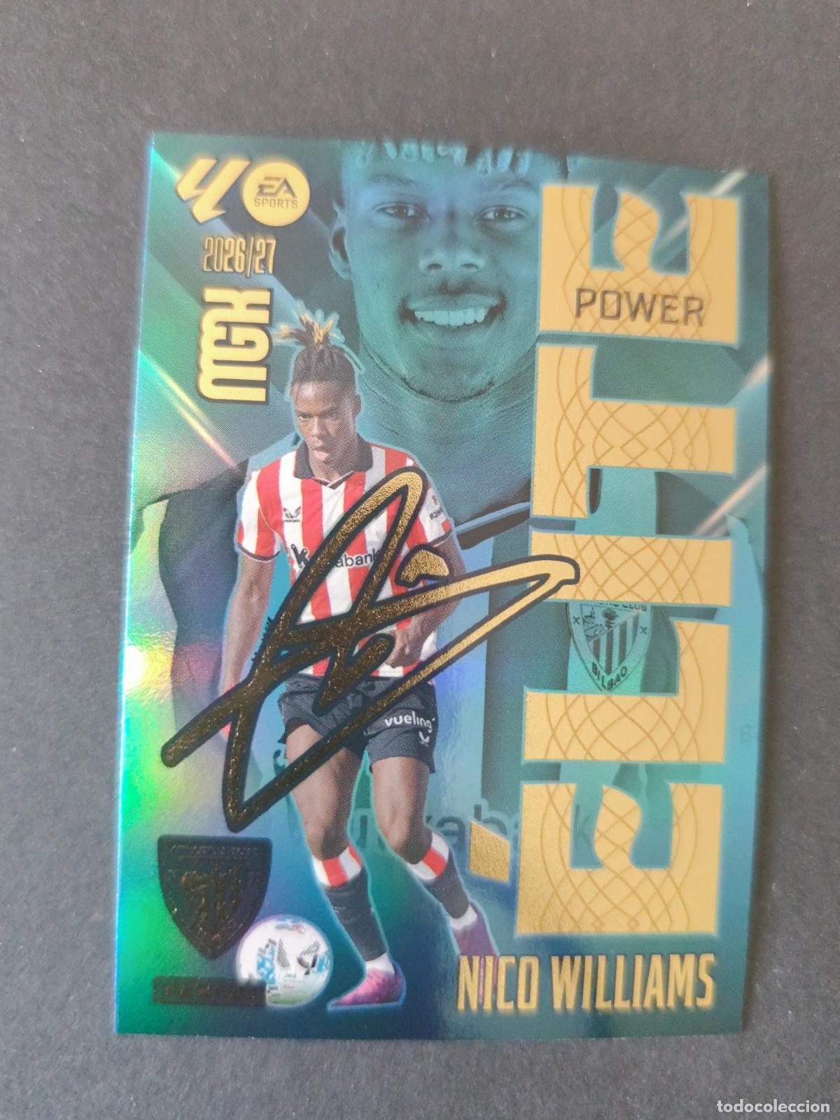 Cartes &agrave; collectionner de Football: P12 12P NICO WILLIAMS ATHLETIC BILBAO &Eacute;LITE POWER FIRMA MEGACRACKS 2026 2027 26 27