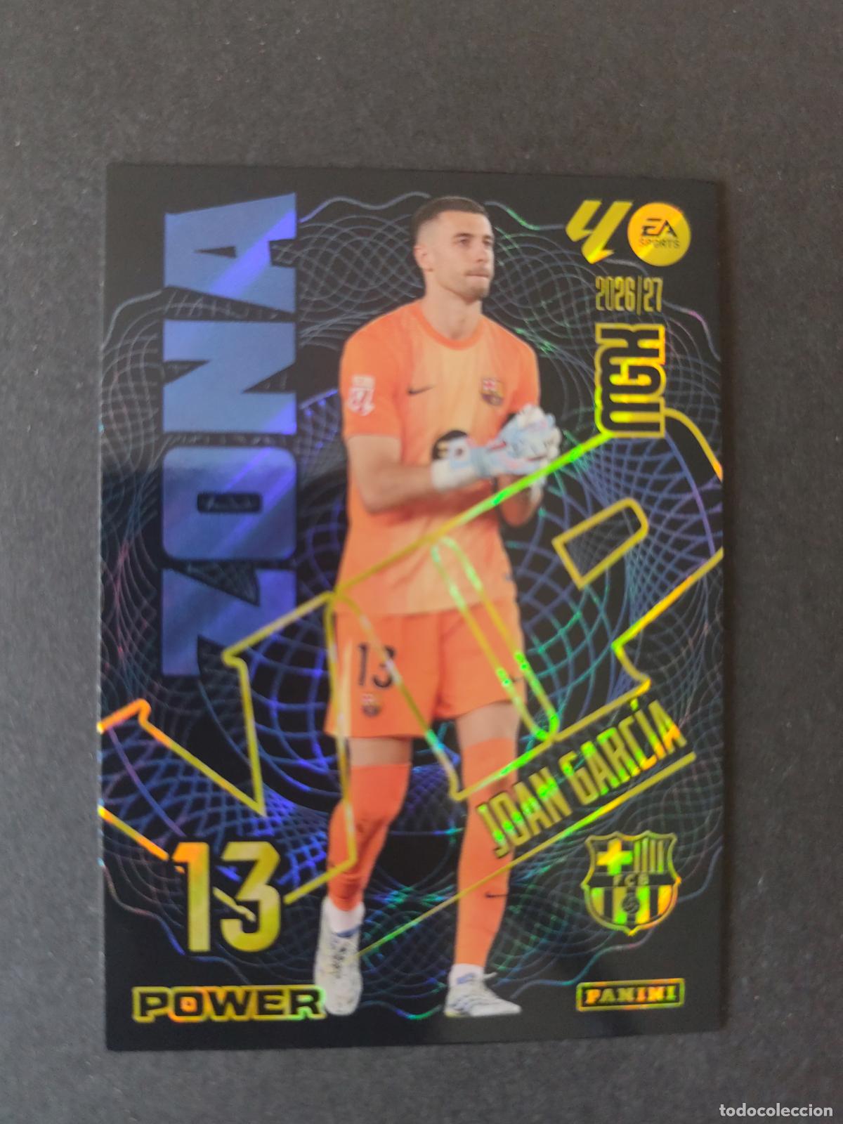 Cartes &agrave; collectionner de Football: P399 399P JOAN GARC&Iacute;A BARCELONA ZONA VIP POWER PARALELA MEGACRACKS 2026 2027 26 27