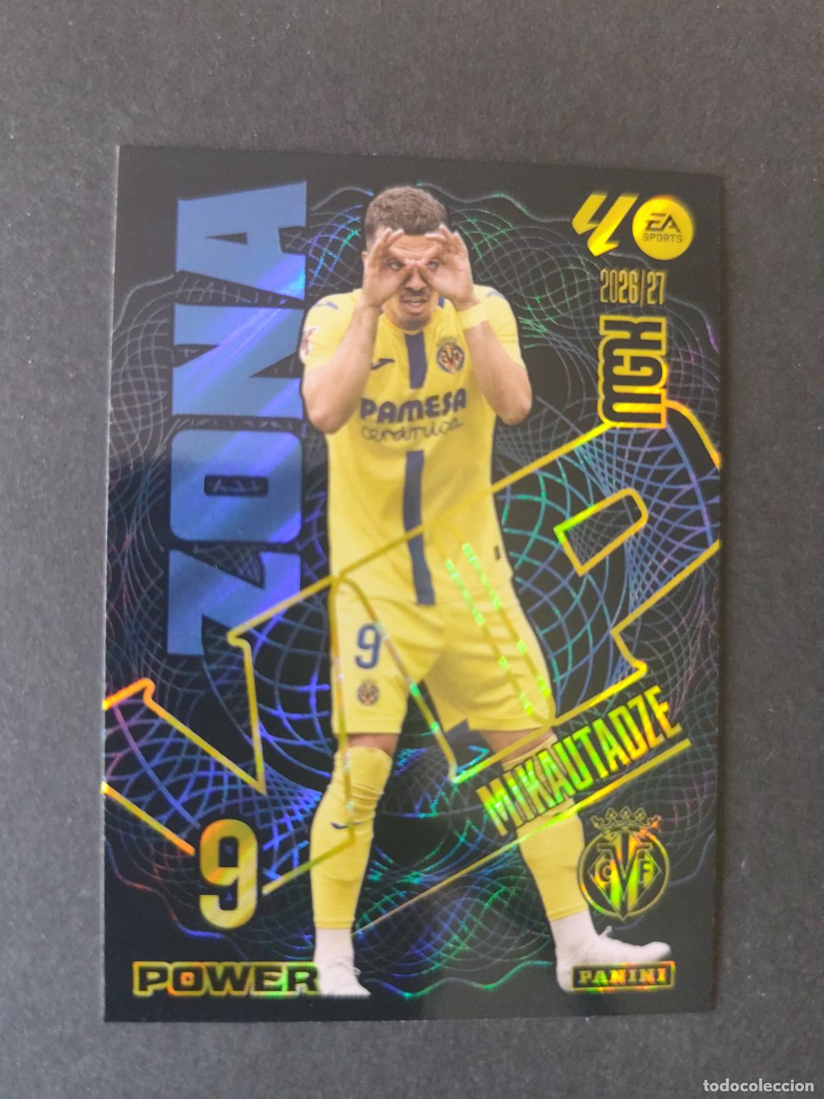 Cromos de Futebol: P402 402P MIKAUTADZE VILLARREAL ZONA VIP POWER PARALELA MEGACRACKS 2026 2027 26 27
