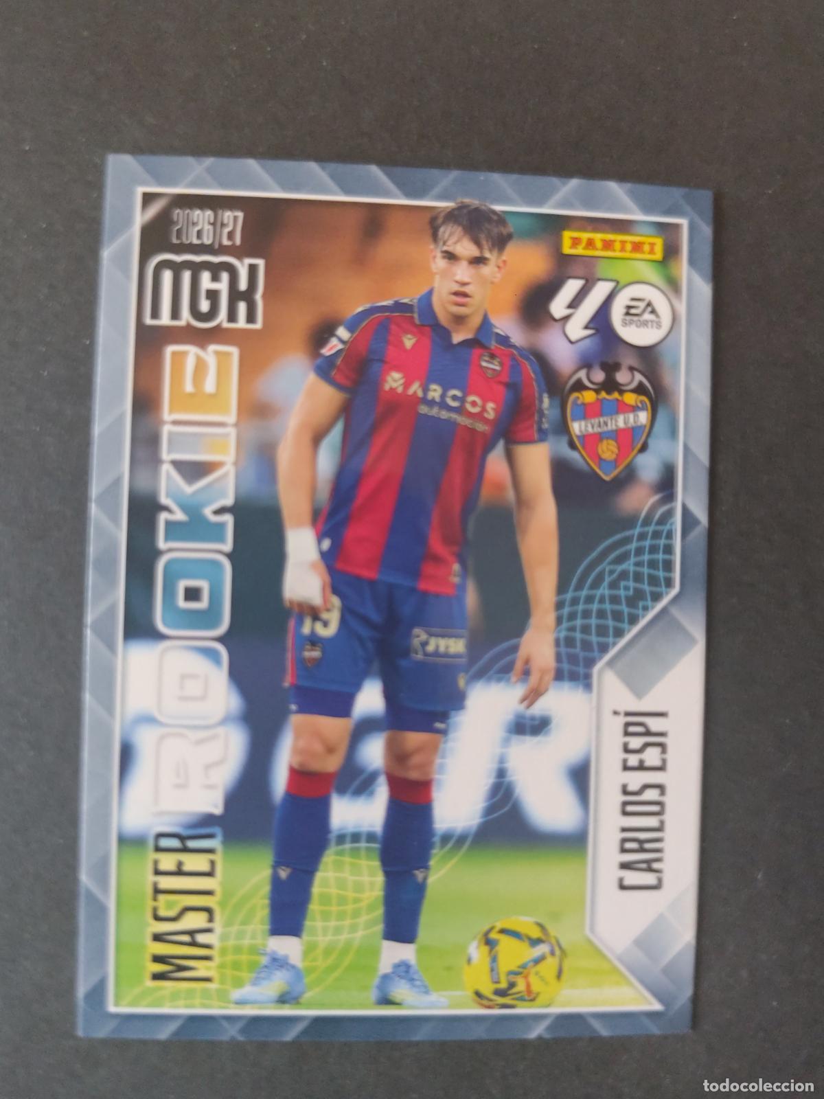 Cromos de Futebol: 408 CARLOS ESP&Iacute; LEVANTE MASTER ROOKIE MEGACRACKS 2026 2027 26 27