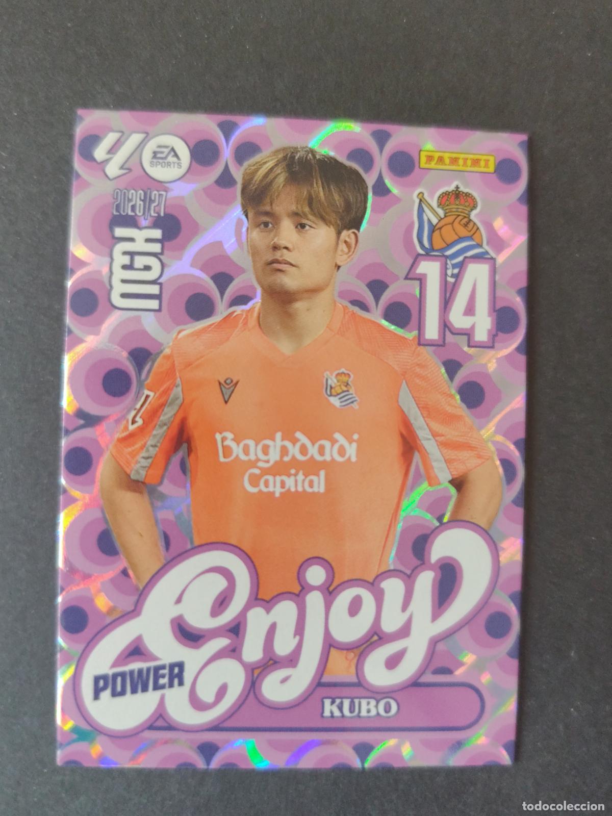 Cromos de Futebol: P384 384P KUBO REAL SOCIEDAD ENJOY POWER PARALELA MEGACRACKS 2026 2027 26 27