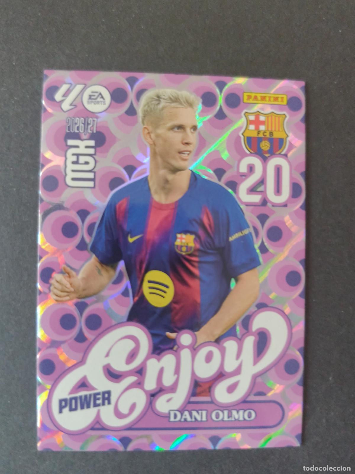 Cromos de Futebol: P381 381P DANI OLMO BARCELONA ENJOY POWER PARALELA MEGACRACKS 2026 2027 26 27