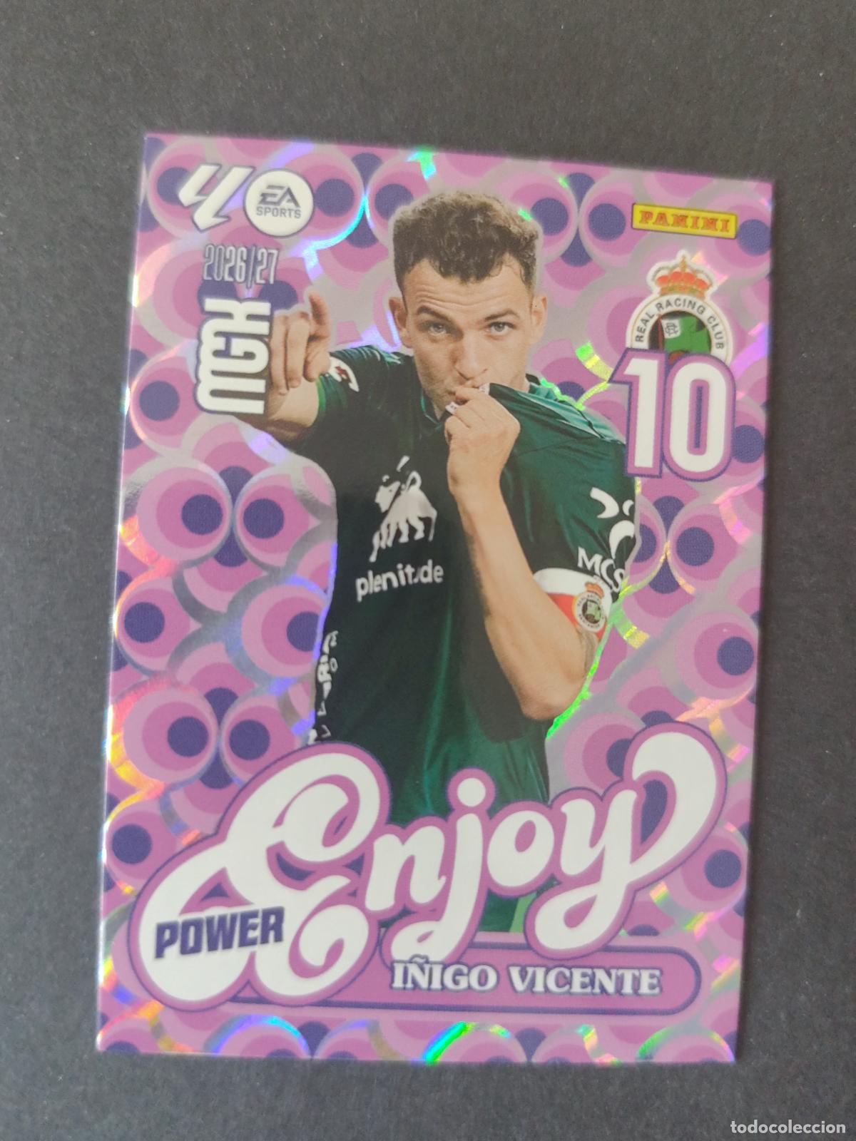 Cromos de Futebol: P383 383P I&Ntilde;IGO VICENTE RACING SANTANDER ENJOY POWER PARALELA MEGACRACKS 2026 2027 26 27