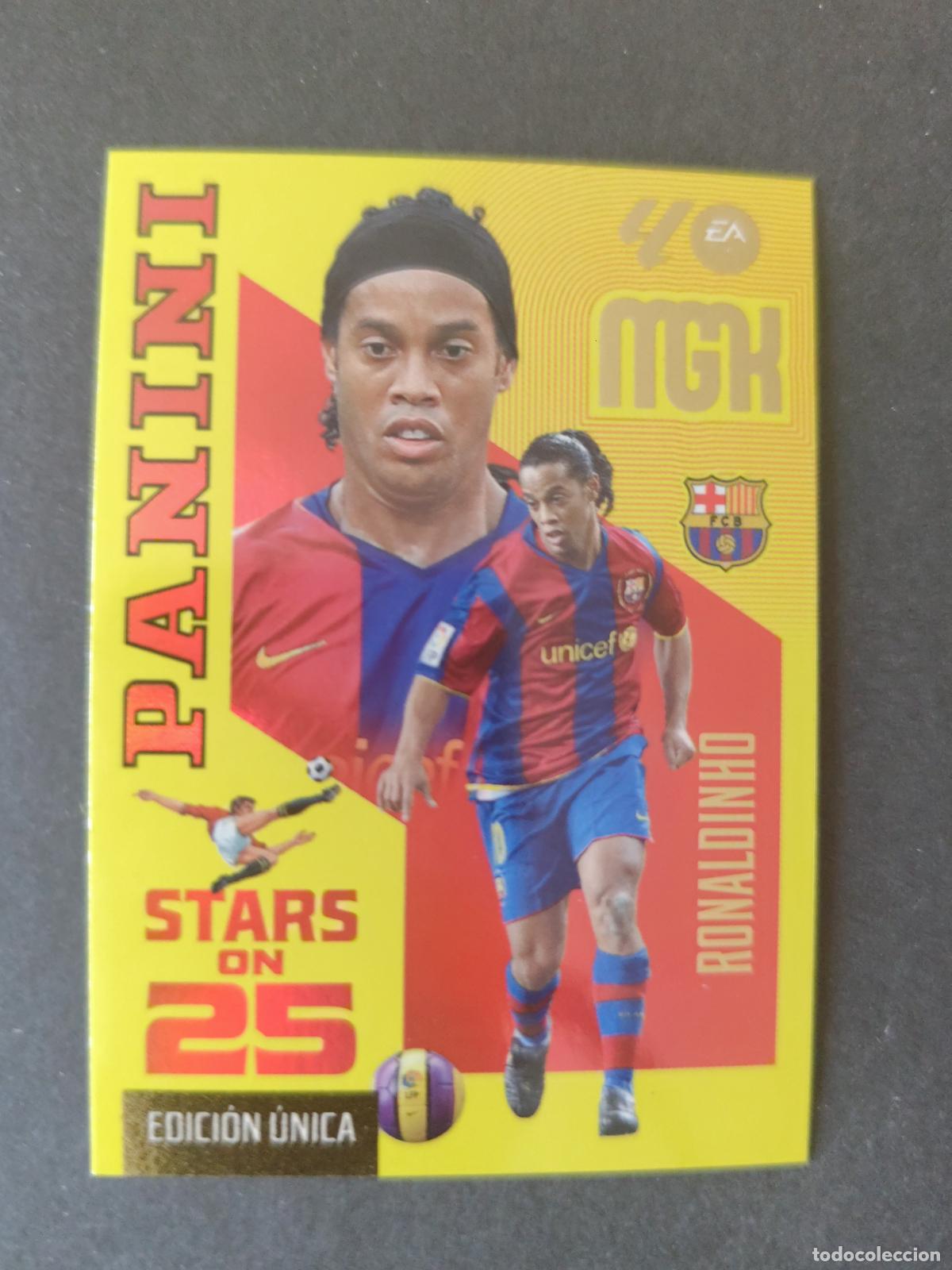 Football Stickers: 436 RONALDINHO BARCELONA STARS ON 25 EDICI&Oacute;N &Uacute;NICA MEGACRACKS 2026 2027 26 27