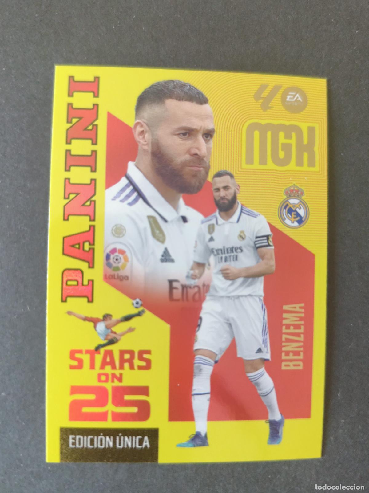Football Stickers: 441 BENZEMA REAL MADRID STARS ON 25 EDICI&Oacute;N &Uacute;NICA MEGACRACKS 2026 2027 26 27