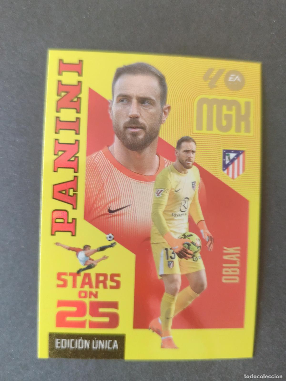 Football Stickers: 447 OBLAK ATL&Eacute;TICO MADRID STARS ON 25 EDICI&Oacute;N &Uacute;NICA MEGACRACKS 2026 2027 26 27