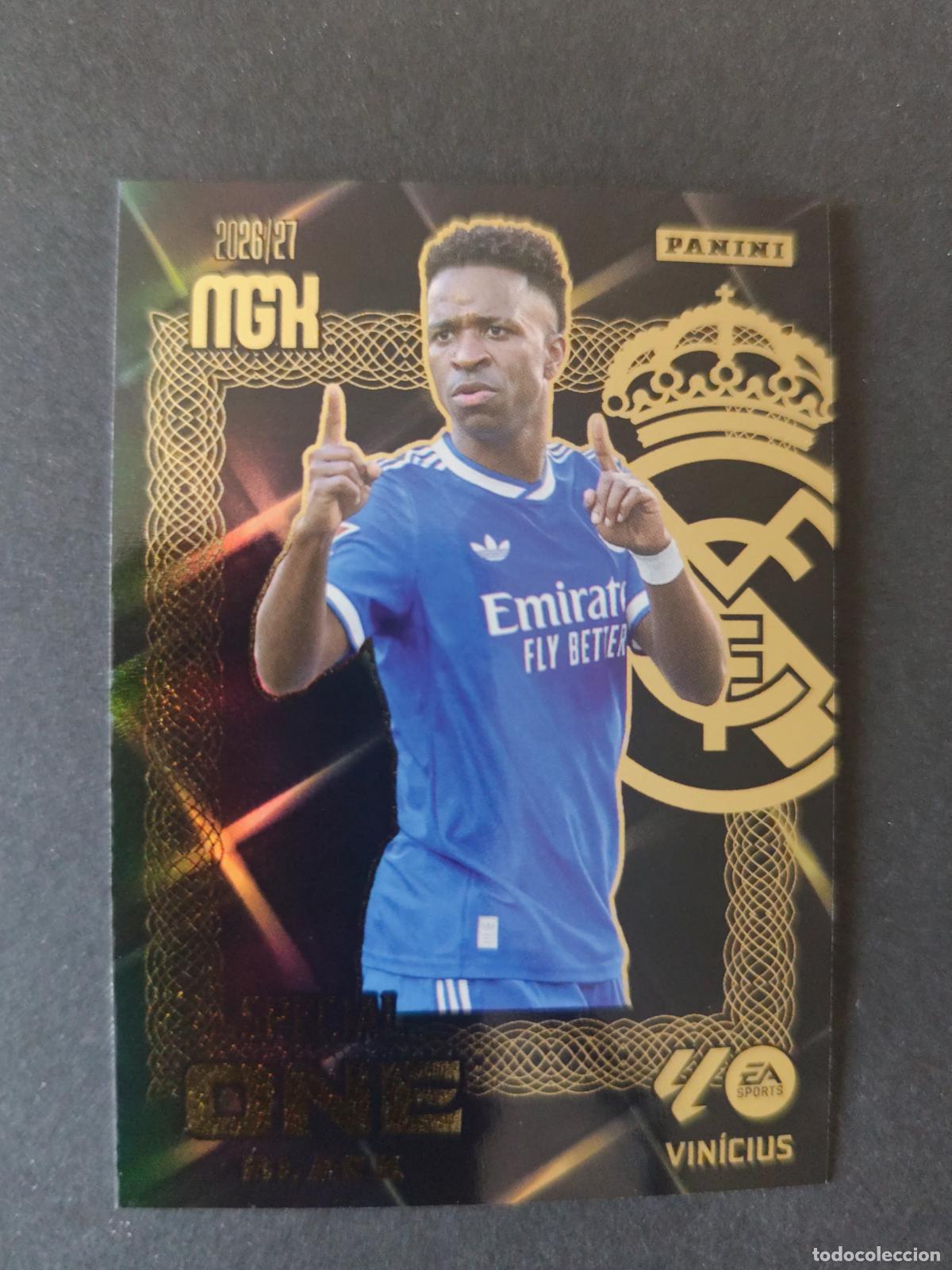 Football Stickers: VIN&Iacute;CIUS REAL MADRID SPECIAL BLACK ONE MEGACRACKS 2026 2027 26 27