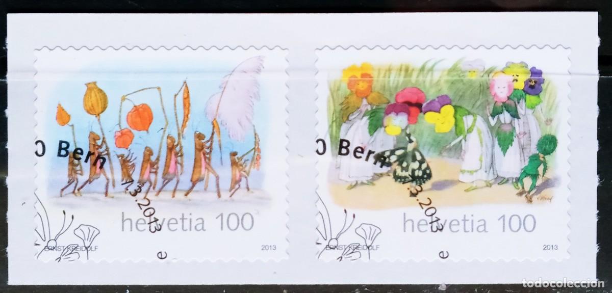Cromos de Futebol: SUIZA - IVERT 2216/17 USADOS 150 ANIV. NACIM. ERNST KREIDOLF DISE&Ntilde;ADOR LIBROS INFANTIES A&Ntilde;O 2013