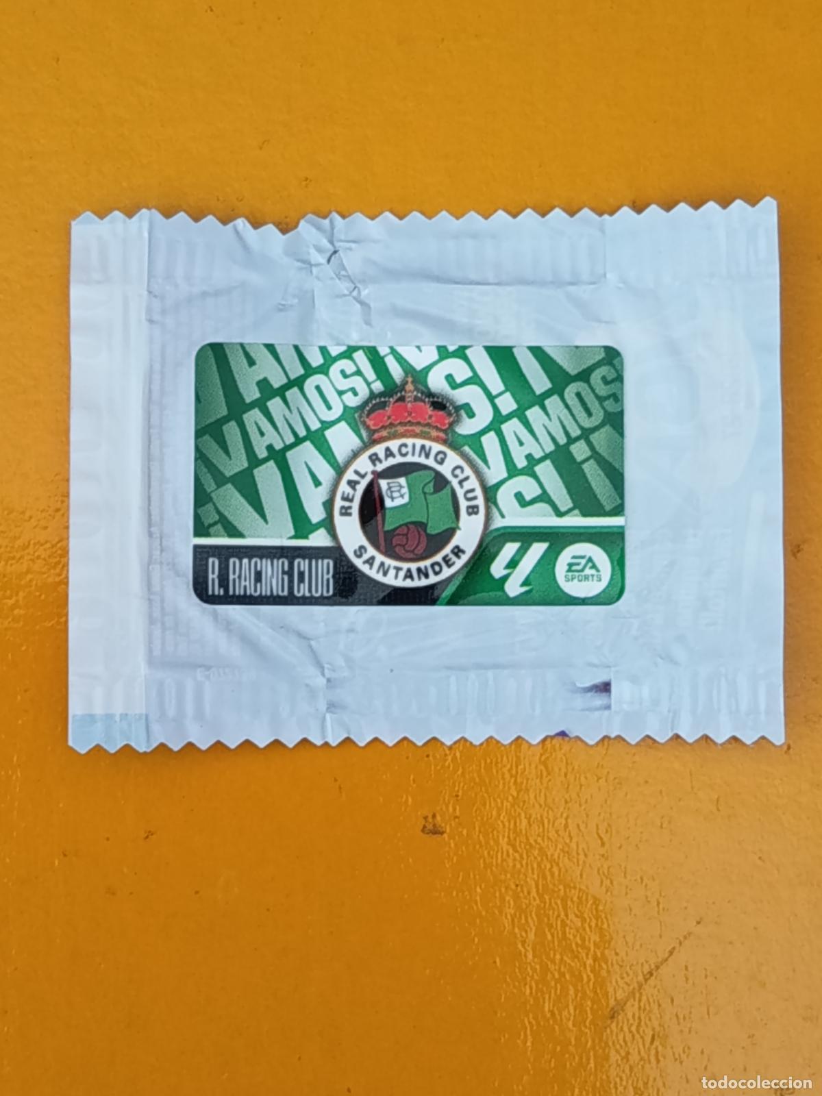 Fu&szlig;ball-Sticker: RACING DE SANTANDER. &iexcl;VAMOS!. CHICLE LIGA ESTE 2026-27. PANINI