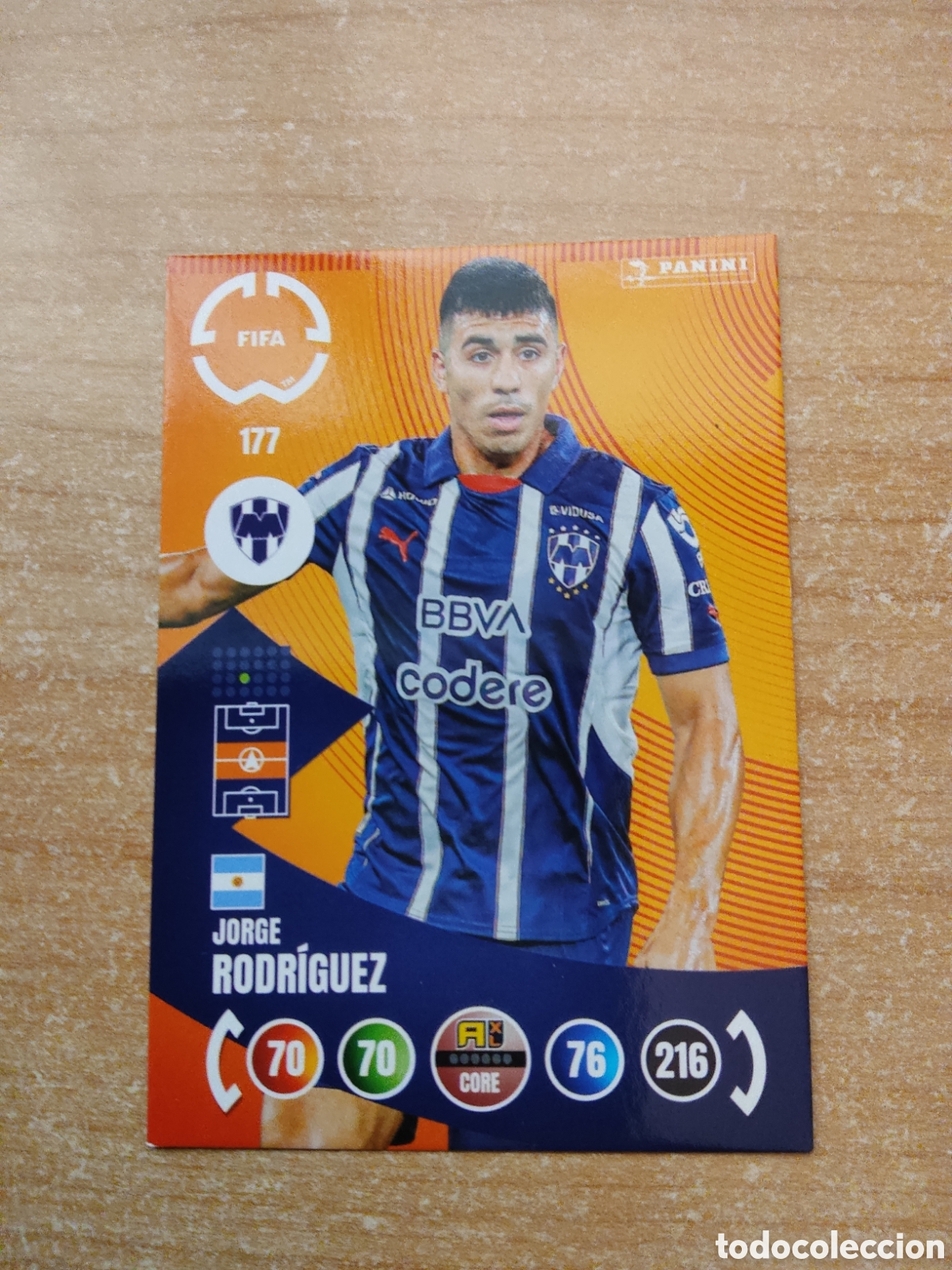 Cromos de f&uacute;tbol: 177 JORGE RODRIGUEZ MONTERREY MUNDIAL DE CLUBES ADRENALYN 2025
