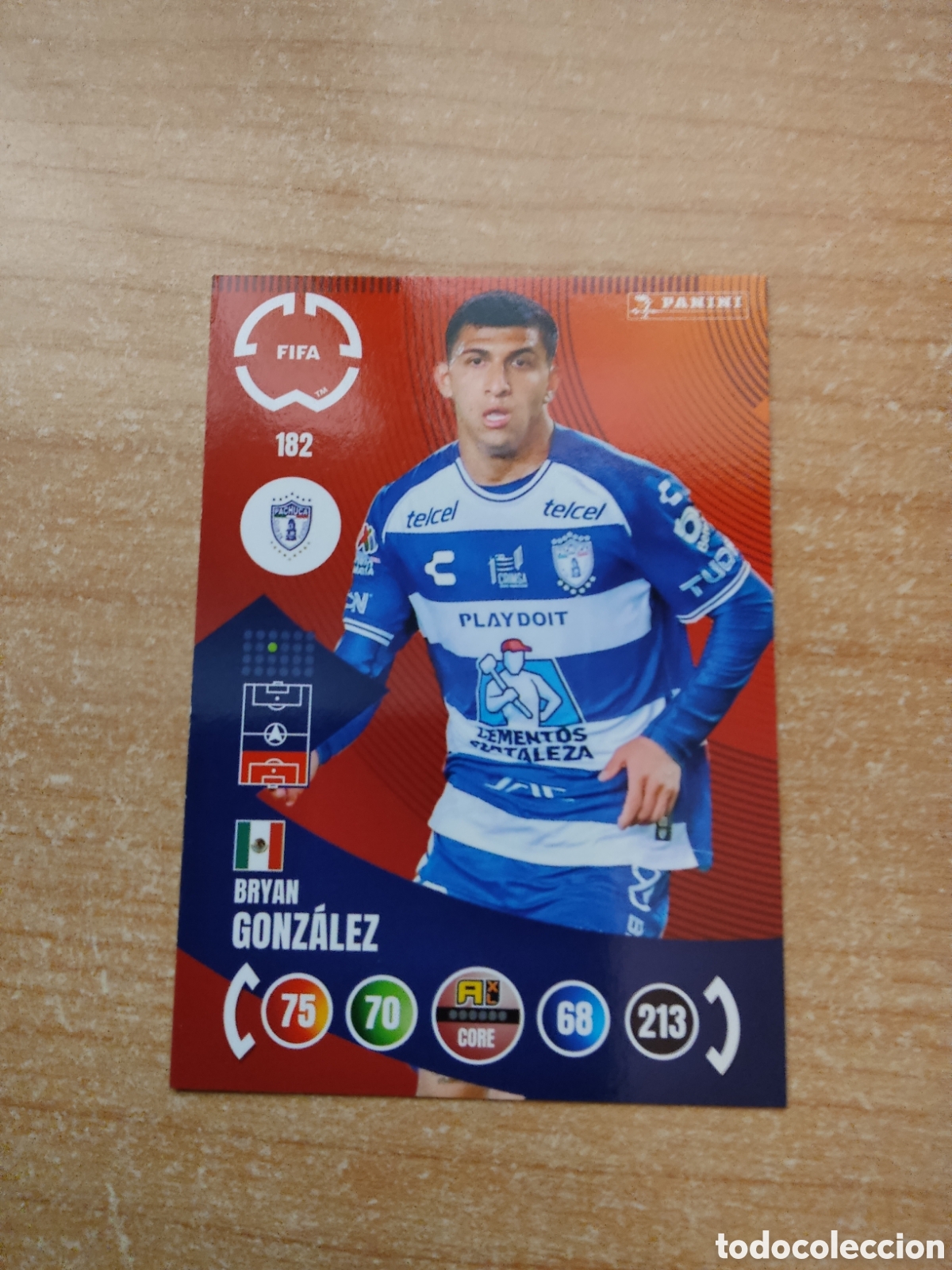 Cromos de f&uacute;tbol: 182 BRYAN GONZALEZ PACHUCA MUNDIAL DE CLUBES ADRENALYN 2025