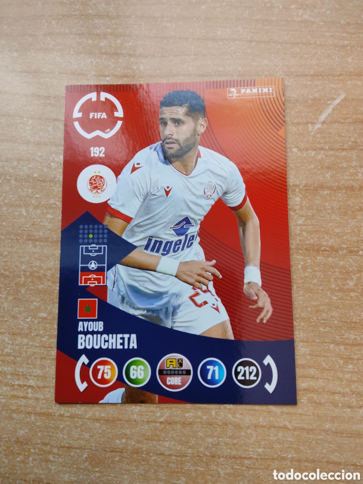 Football Stickers: 192 AYOUB BOUCHETA WYDAD AC MUNDIAL DE CLUBES ADRENALYN 2025