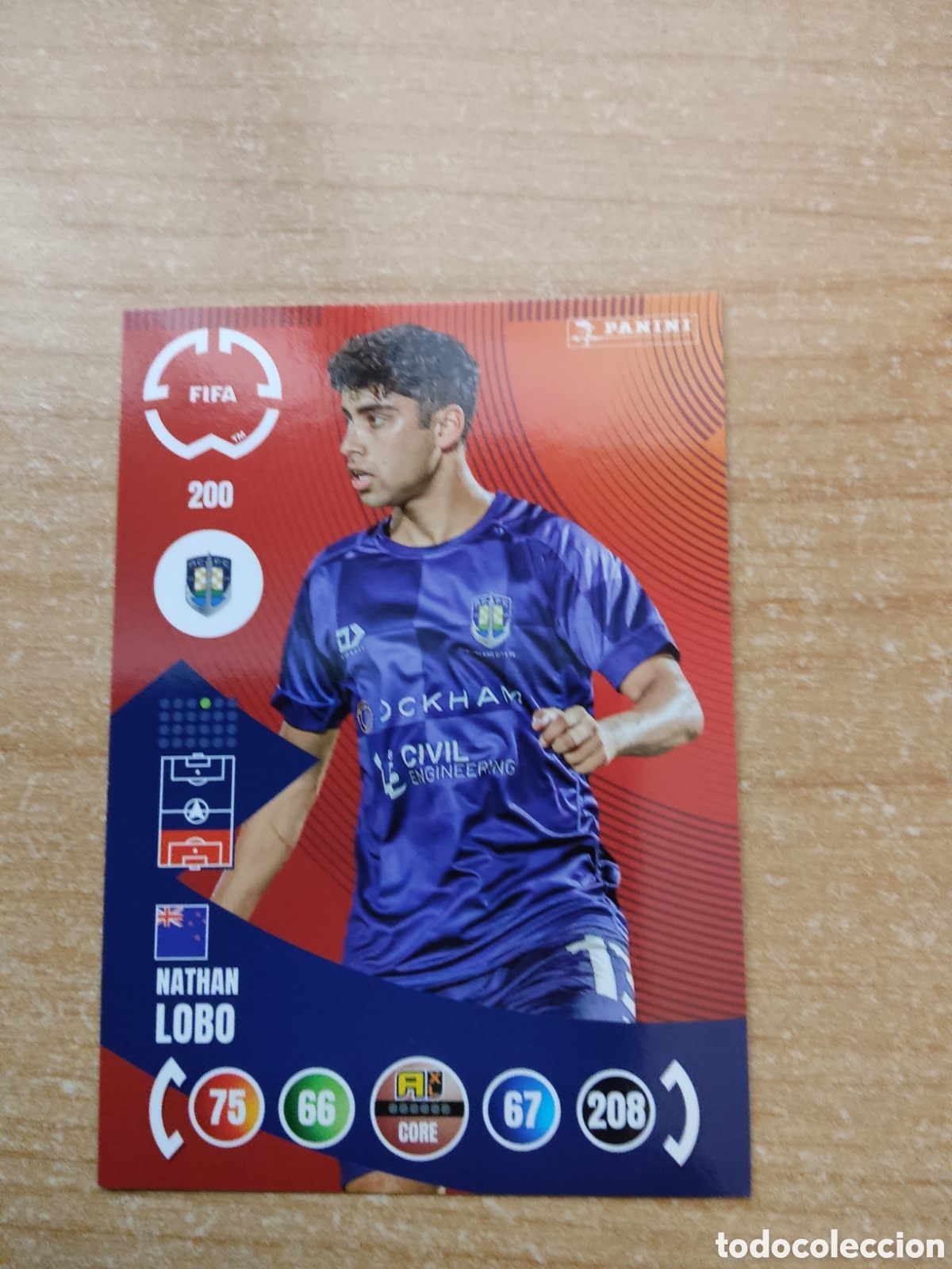 Cartes &agrave; collectionner de Football: 200 NATHAN LOBO AUCKLAND CITY MUNDIAL DE CLUBES ADRENALYN 2025