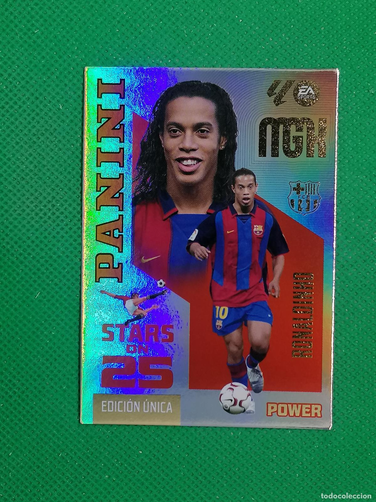 Cromos de f&uacute;tbol: P436 P 436 RONALDINHO BARCELONA STARS ON 25 EDICION UNICA POWER ⚽ MEGACRACKS LIGA 2026 2027 26 27 ⚽