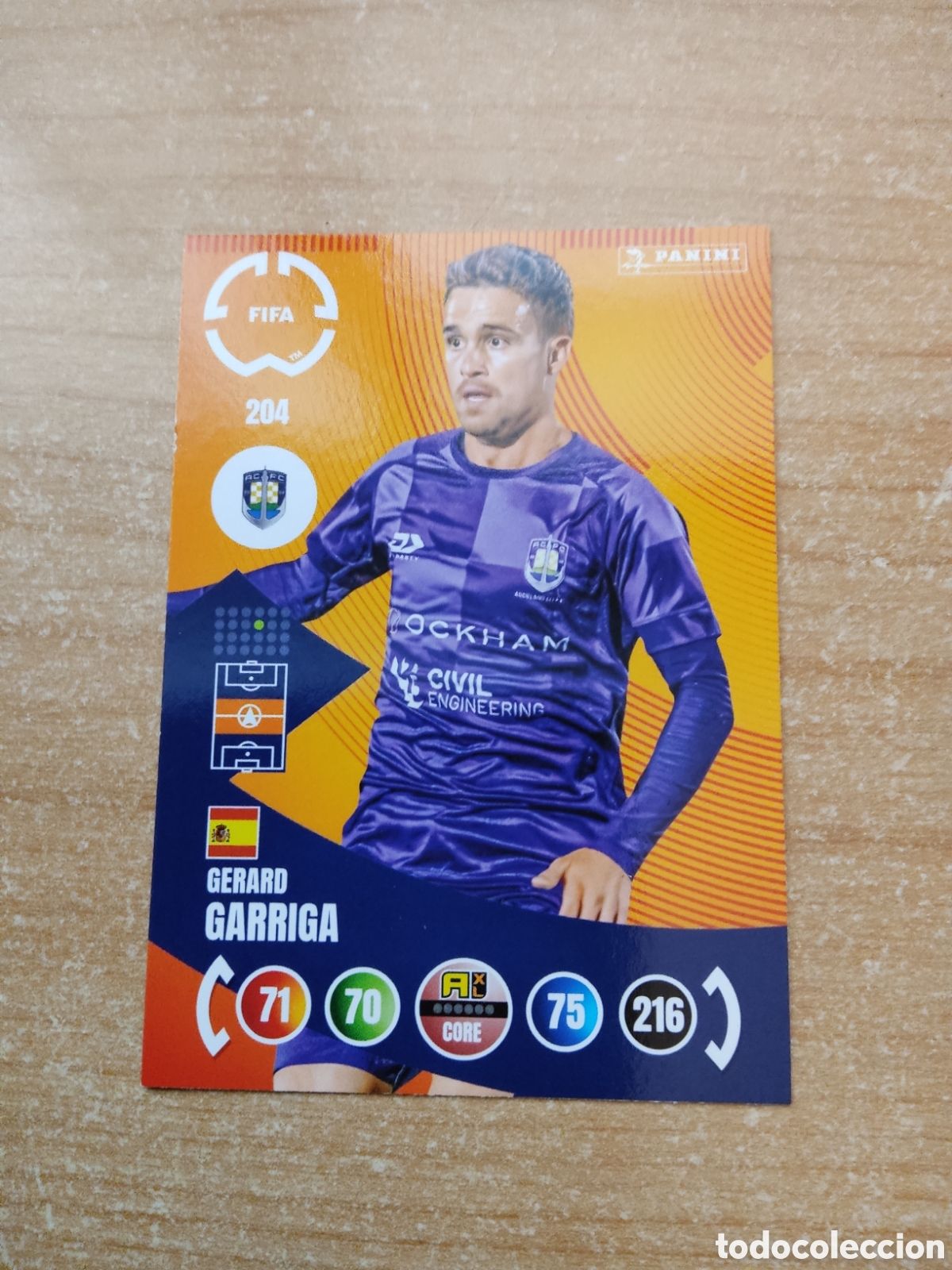 Cromos de f&uacute;tbol: 204 GERARD GARRIGA AUCKLAND CITY MUNDIAL DE CLUBES ADRENALYN 2025