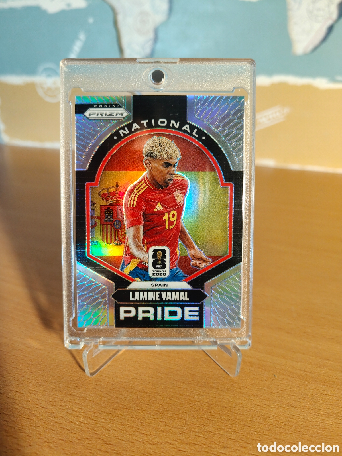 Cromos de f&uacute;tbol: Lamine Yamal National Pride Silver prizm World cup 2026