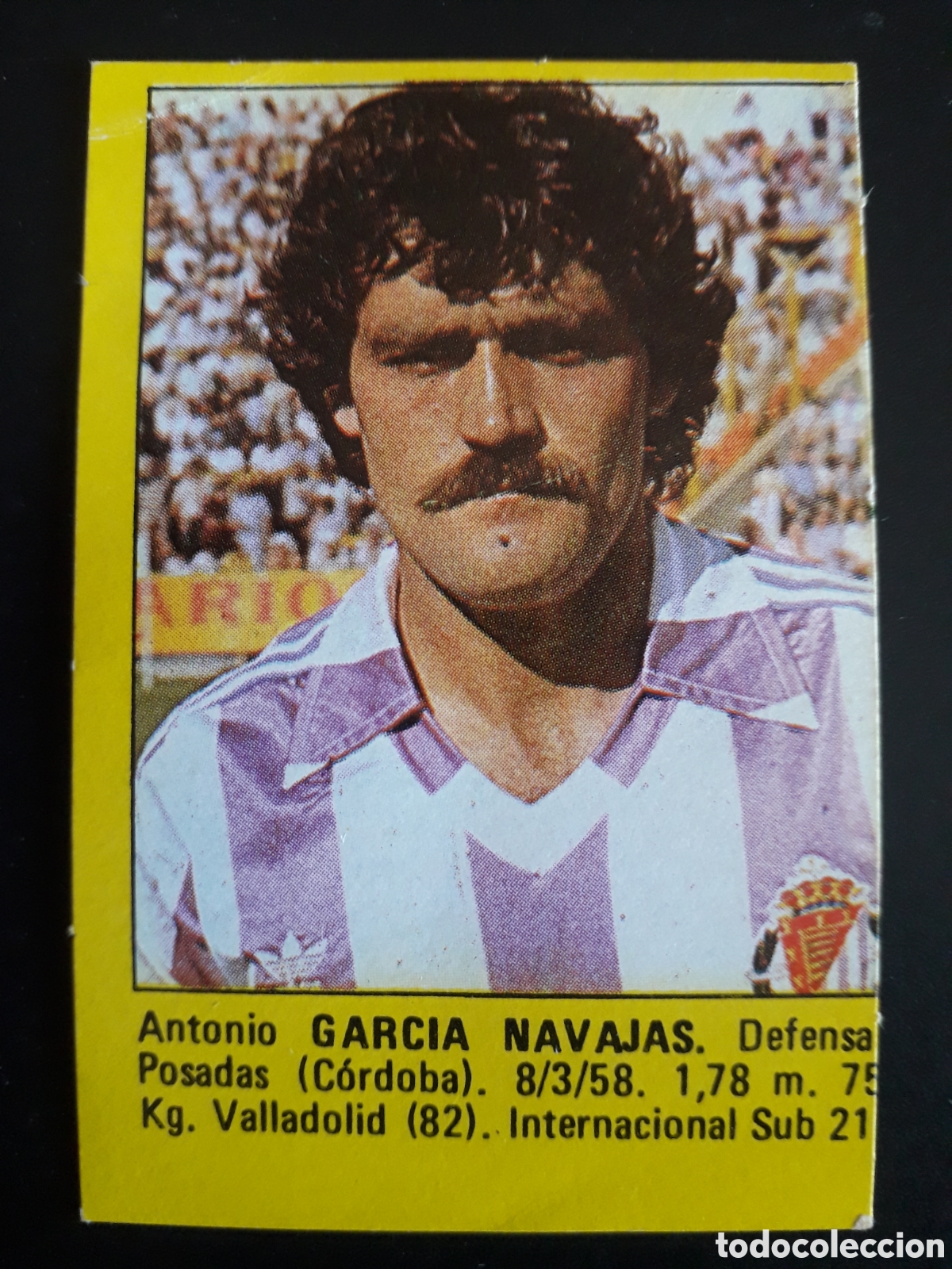 Cromos de f&uacute;tbol: GARC&Iacute;A NAVAJAS, VALLADOLID SUPER F&Uacute;TBOL 84 83-84 1983-1984 ROLL&Aacute;N DESPEGADO PEDIDO M&Iacute;NIMO 3&euro;