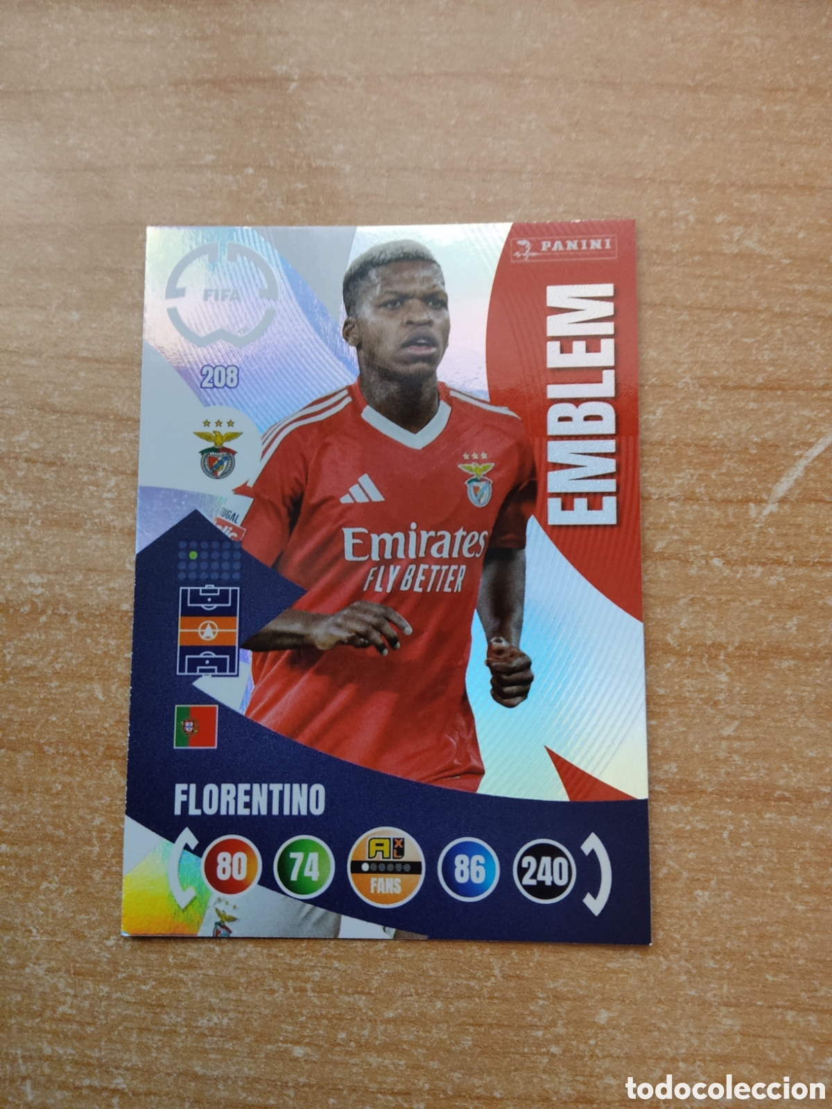 Cromos de f&uacute;tbol: 208 FLORENTINO BENFICA EMBLEM MUNDIAL DE CLUBES ADRENALYN 2025