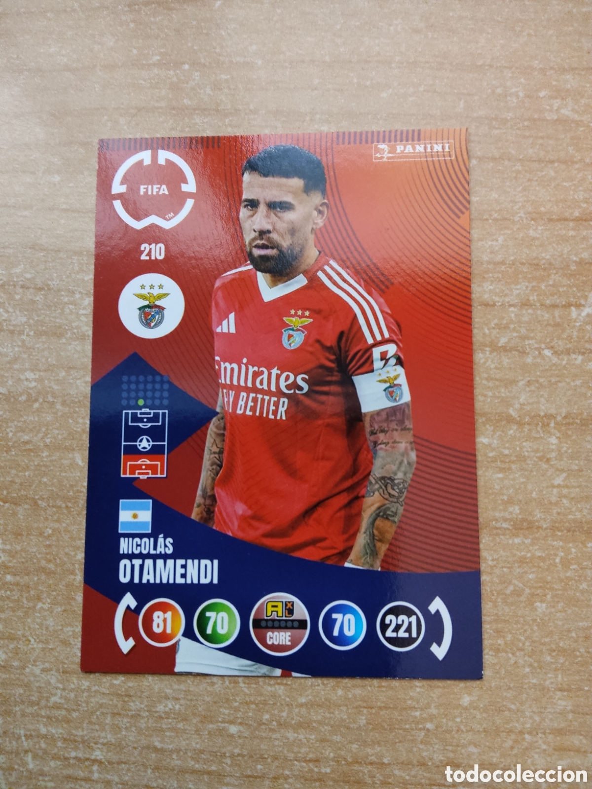 Cromos de f&uacute;tbol: 210 NICOLAS OTAMENDI BENFICA MUNDIAL DE CLUBES ADRENALYN 2025