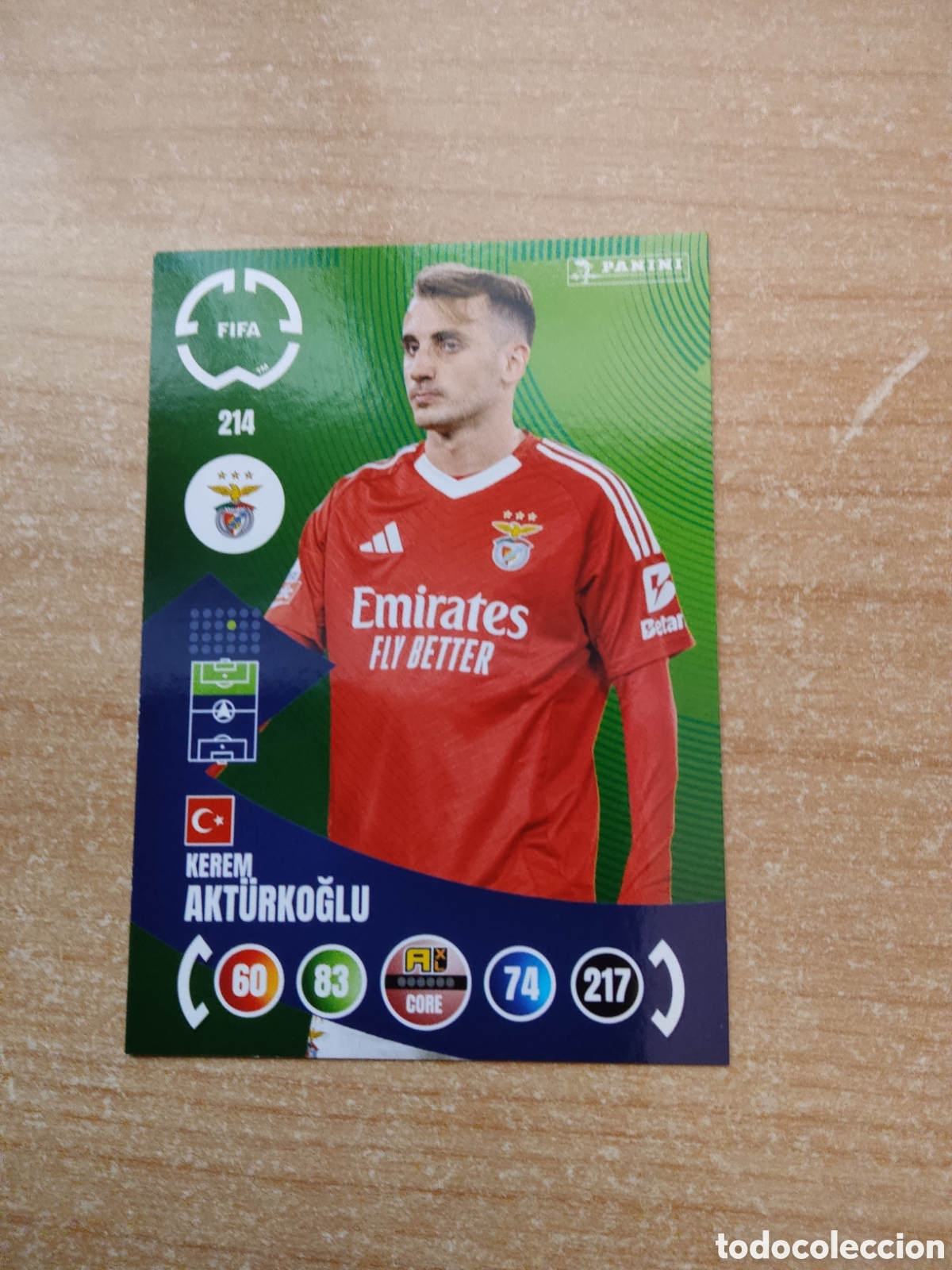 Cromos de f&uacute;tbol: 214 AKTURKOGLU BENFICA MUNDIAL DE CLUBES ADRENALYN 2025
