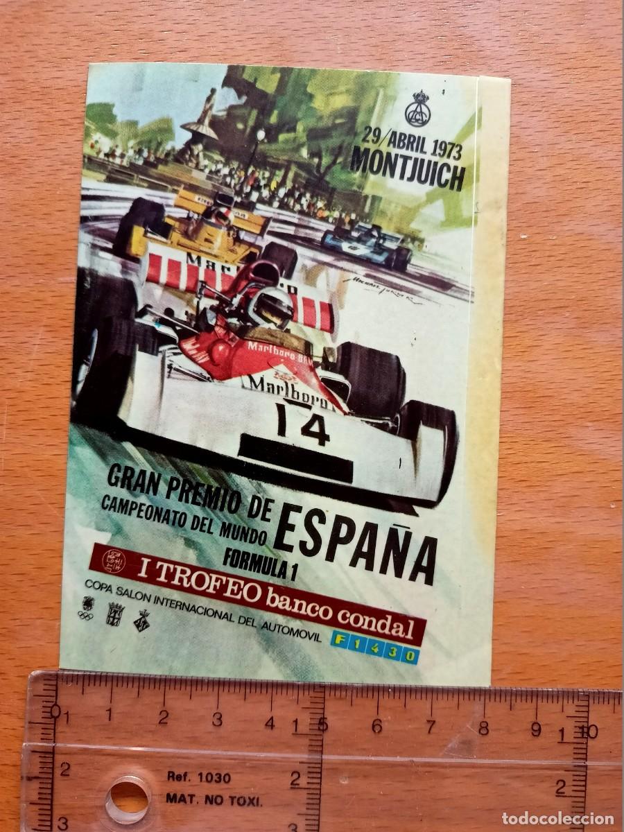 Cromos de f&uacute;tbol: ADHESIVO GRAN PREMIO DE ESPA&Ntilde;A &rdquo;CAMPEONATO DEL MUNDO&rdquo; MONTJUICH ABRIL 1973