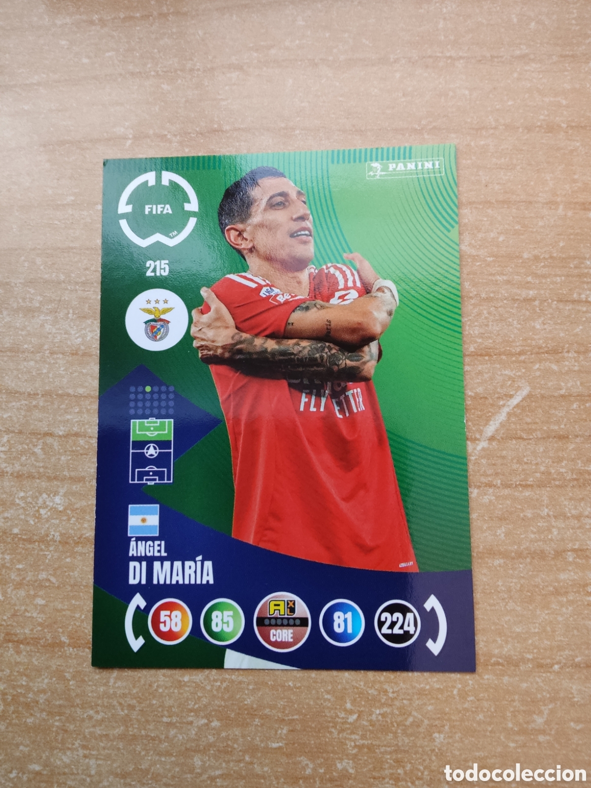 Cromos de f&uacute;tbol: 215 ANGEL DI MARIA BENFICA MUNDIAL DE CLUBES ADRENALYN 2025