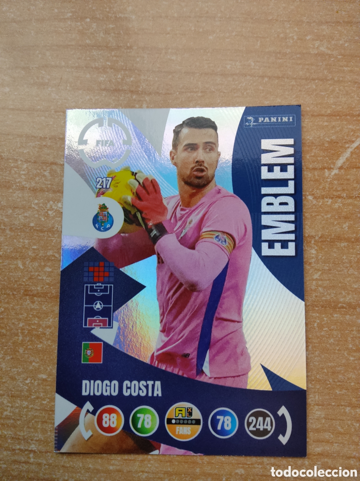 Football Stickers: 217 DIOGO COSTA PORTO EMBLEM MUNDIAL DE CLUBES ADRENALYN 2025