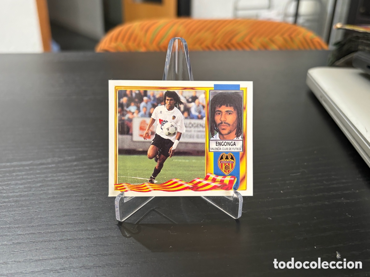 Cromos de f&uacute;tbol: Cromo ediciones este temporada 95-96 Valencia CF Engonga coloca