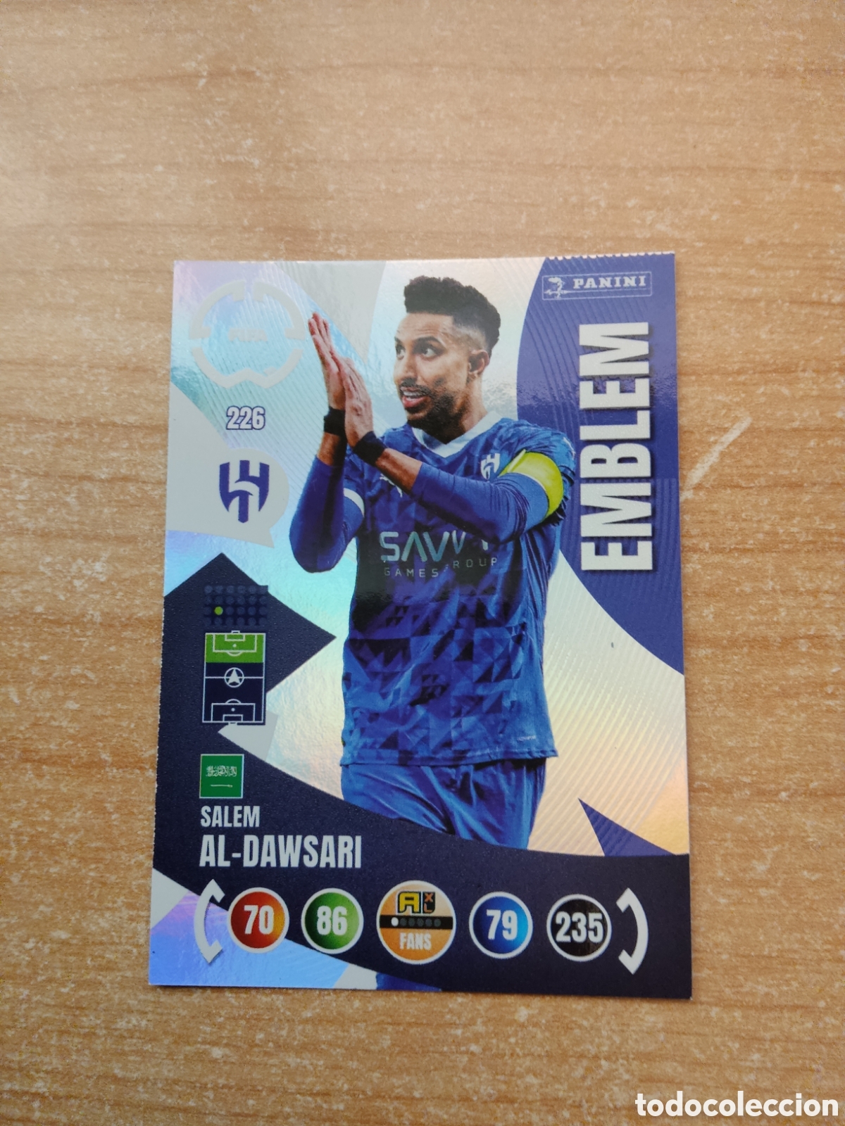 Cromos de Futebol: 226 SALEM AL DAWSARI AL HILAL EMBLEM MUNDIAL DE CLUBES ADRENALYN 2025