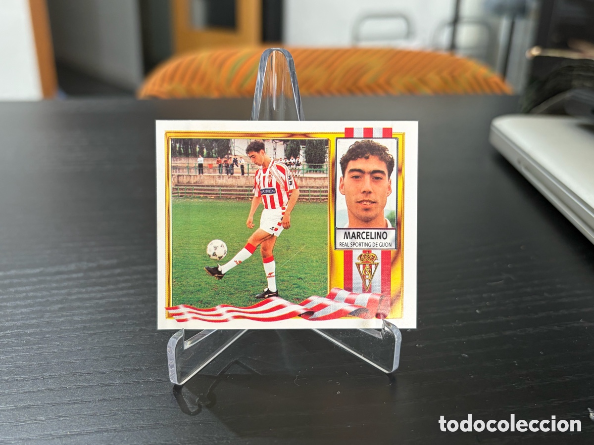 Cromos de f&uacute;tbol: Cromo ediciones este temporada 95-96 Sporting de Gij&oacute;n Marcelino coloca