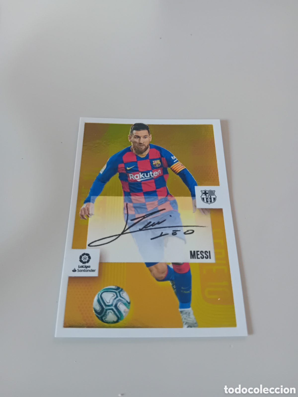 Cromos de f&uacute;tbol: MESSI N&deg;16 SERIE 10 BARCELONA 2020 2021 20 21 FIRMA SERIGRAFIADA ESTE PANINI NUEVO