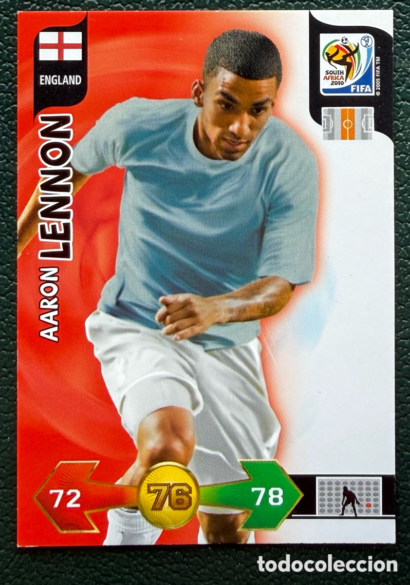 Cromos de f&uacute;tbol: AARON LENNON INGLATERRA FICHAS ALBUM ADRENALYN XL MUNDIAL SOUTH AFRICA 2010