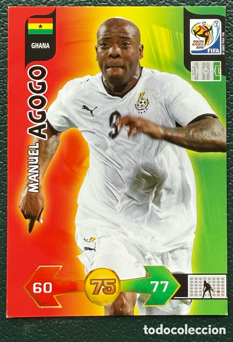 Cartes &agrave; collectionner de Football: MANUEL AGOGO GHANA FICHAS ALBUM ADRENALYN XL MUNDIAL SOUTH AFRICA 2010