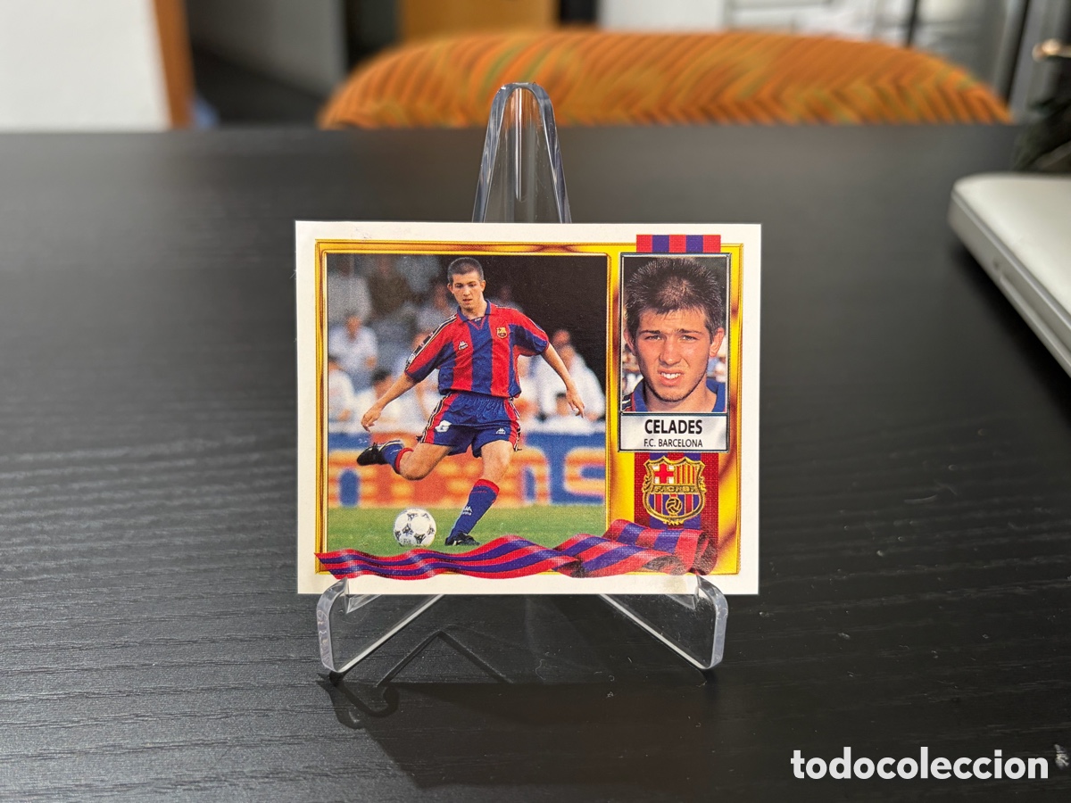 Cromos de f&uacute;tbol: Cromo ediciones este temporada 95-96 FC Barcelona Celades coloca