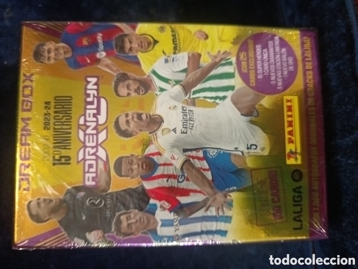 Cromos de f&uacute;tbol: caja Dream Box del 15&ordm; Aniversario de Adrenalyn XL LaLiga EA Sports 2023-24, fabricada oficialmente