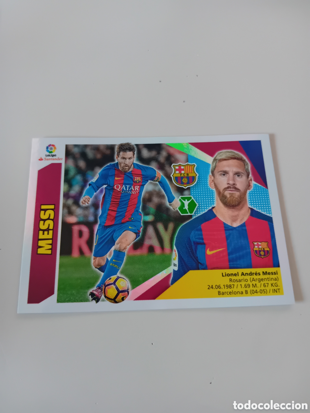 Cromos de f&uacute;tbol: MESSI N&deg;13 BARCELONA 2017 2018 17 18 ESTE PANINI NUEVO