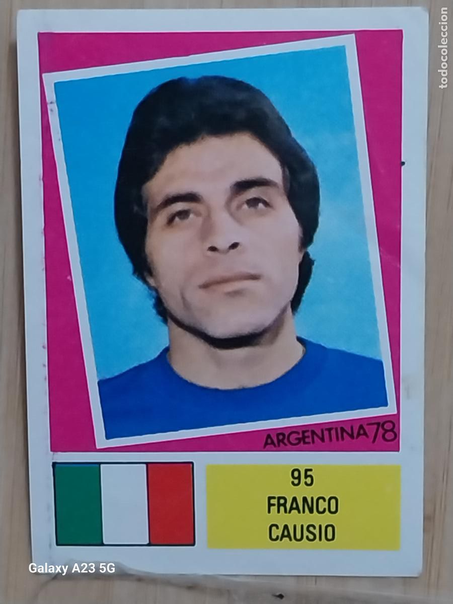 Cromos de f&uacute;tbol: FRANCO CAUSIO ED FHER ARGENTINA 78 CROMO 95 ORIGINAL SIN PEGAR NUNCA