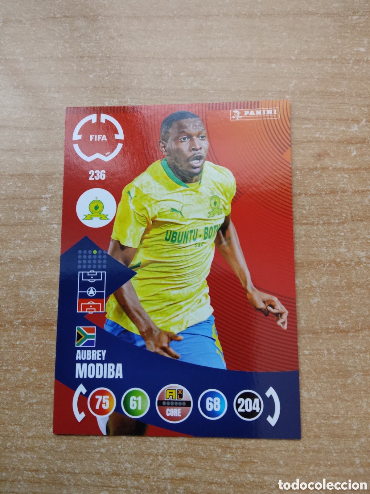 Cromos de f&uacute;tbol: 236 AUBREY MORIBA MAMELODI SUNDOWNS MUNDIAL DE CLUBES ADRENALYN 2025