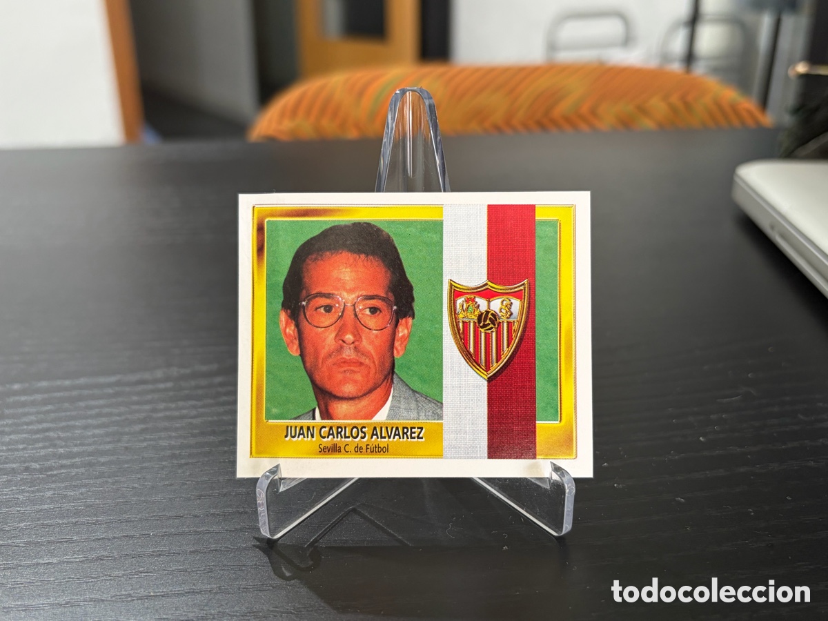 Cromos de f&uacute;tbol: Cromo ediciones este temporada 95-96 Sevilla CF Juan Carlos &Aacute;lvarez coloca