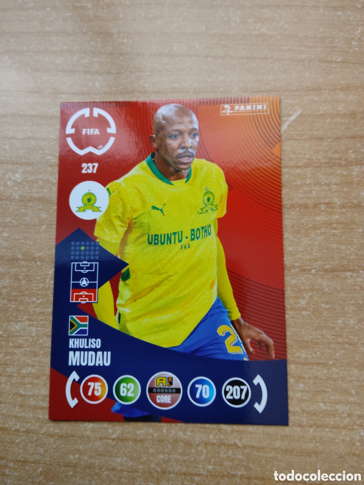 Cartes &agrave; collectionner de Football: 237 KHULISO MUDAU MAMELODI SUNDOWNS MUNDIAL DE CLUBES ADRENALYN 2025