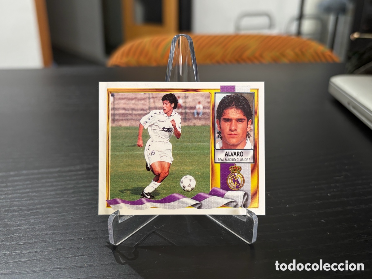 Cromos de f&uacute;tbol: Cromo ediciones este temporada 95-96 Real Madrid CF Alvaro coloca
