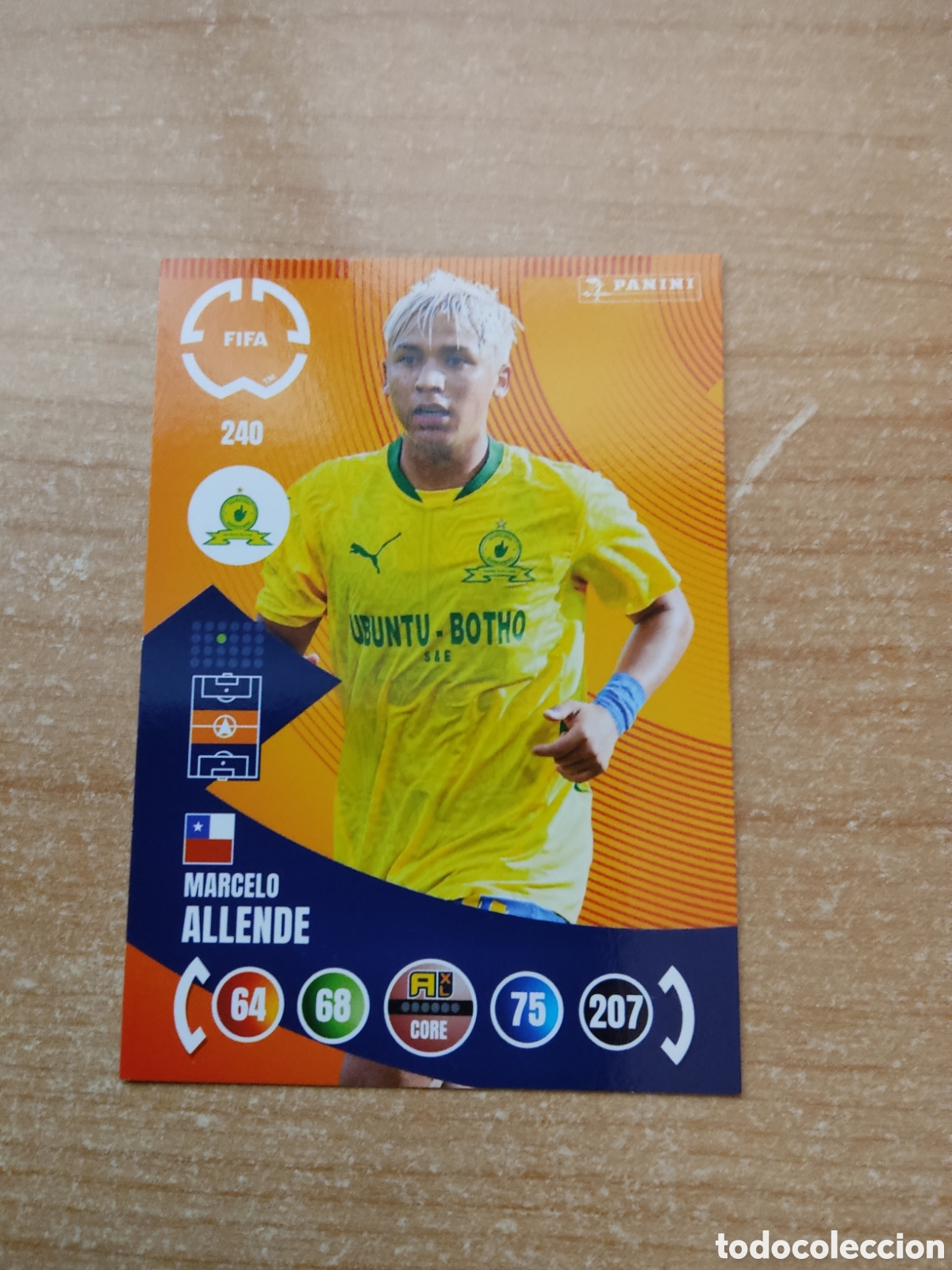 Fu&szlig;ball-Sticker: 240 MARCELO ALLENDE MAMELODI SUNDOWNS MUNDIAL DE CLUBES ADRENALYN 2025