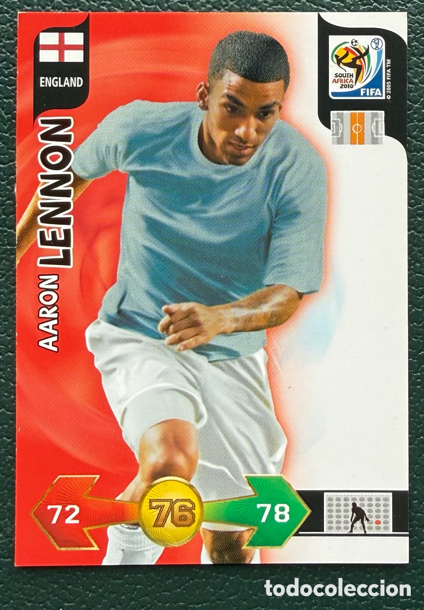 Football Stickers: AARON LENNON INGLATERRA FICHAS ALBUM ADRENALYN XL MUNDIAL SOUTH AFRICA 2010