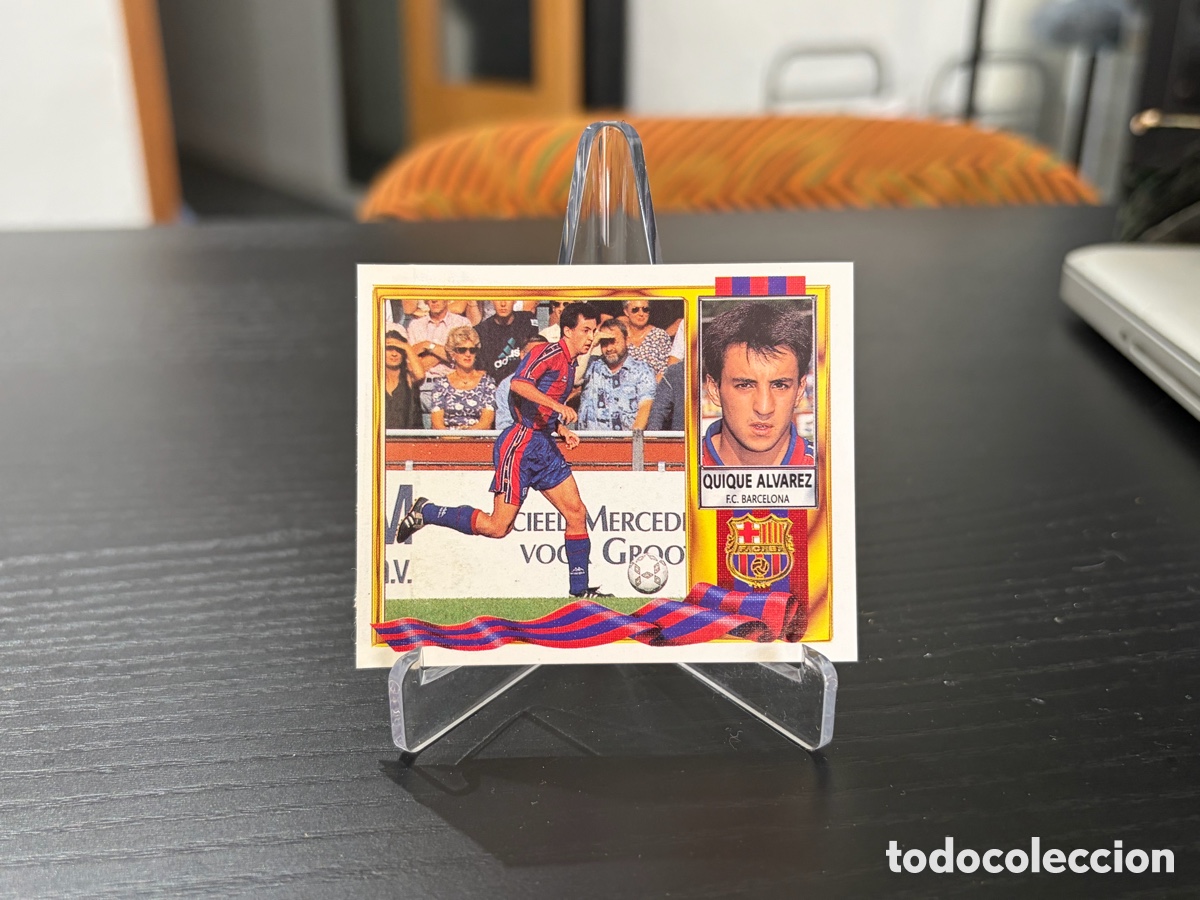 Cromos de f&uacute;tbol: Cromo ediciones este temporada 95-96 FC Barcelona Quique &Aacute;lvarez coloca
