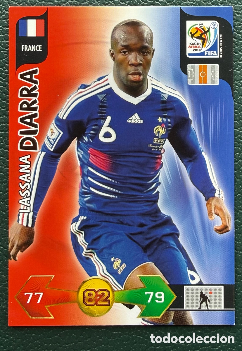 Cromos de f&uacute;tbol: LASSANA DIARRA FRANCIA FICHAS ALBUM ADRENALYN XL MUNDIAL SOUTH AFRICA 2010