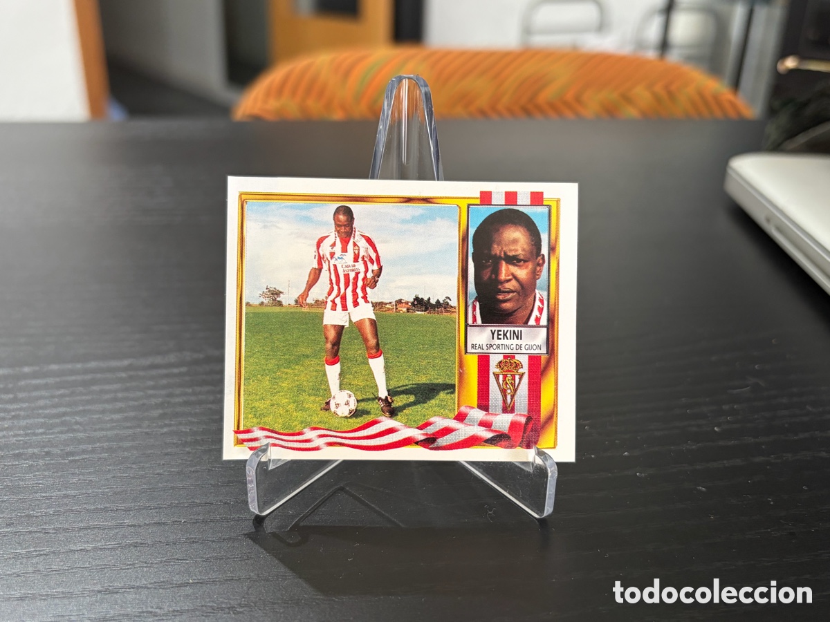 Cromos de f&uacute;tbol: Cromo ediciones este temporada 95-96 Sporting de Gij&oacute;n Yekini coloca
