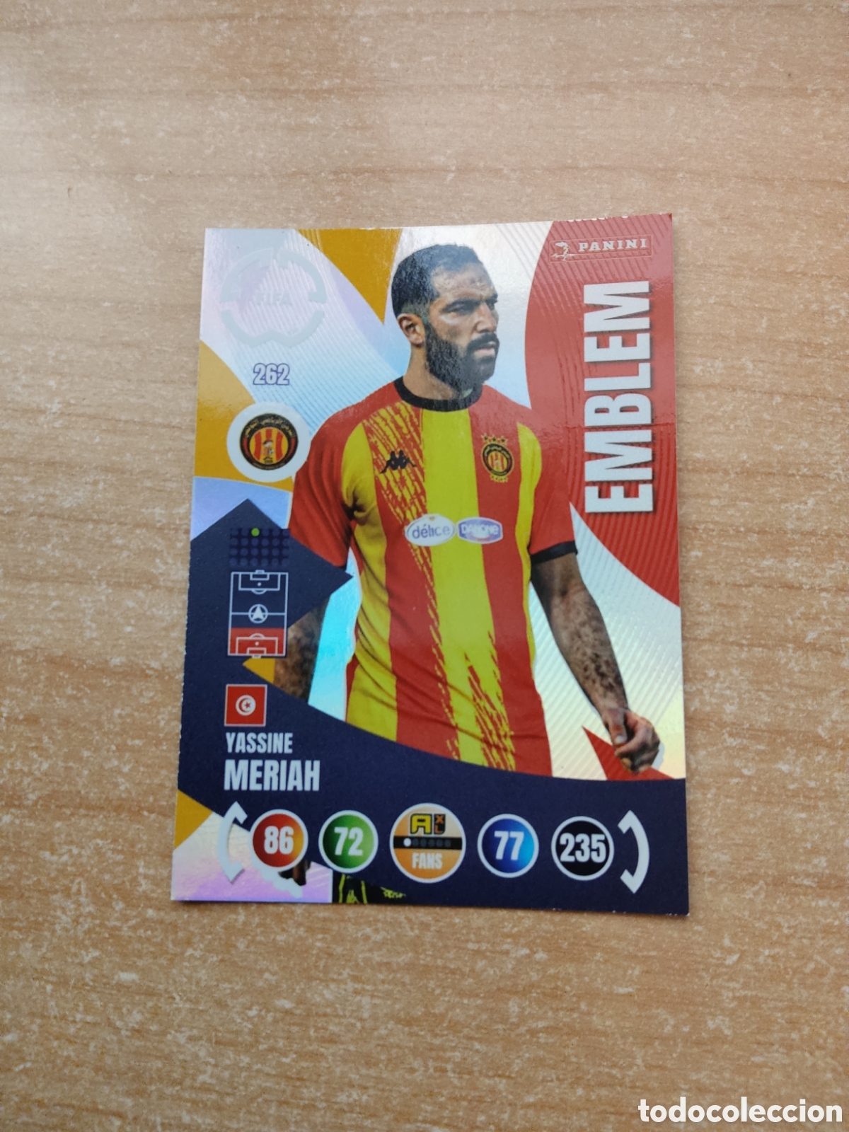 Cromos de f&uacute;tbol: 262 YASSINE MERIAH ESPERANCE EMBLEM MUNDIAL DE CLUBES ADRENALYN 2025