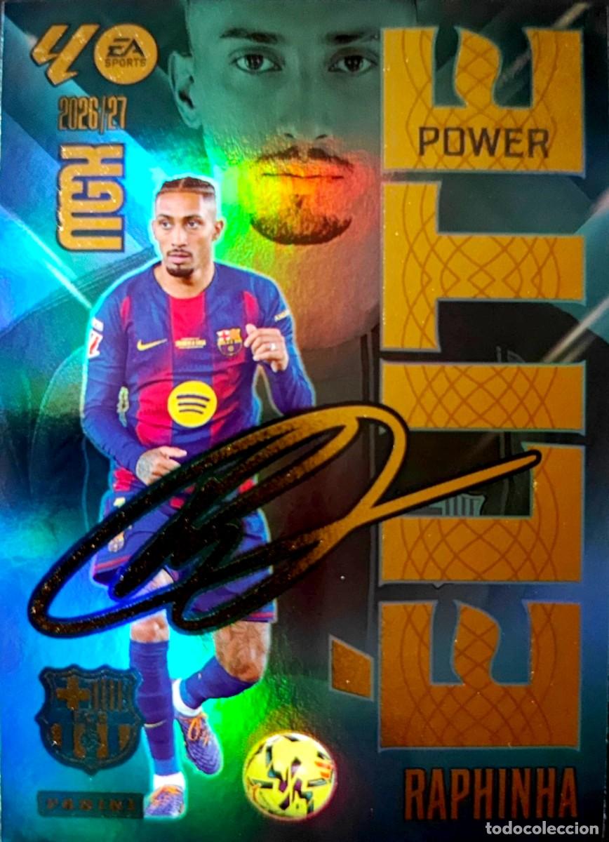 Cromos de f&uacute;tbol: 16 16P Raphinha - FC Barcelona - ELITE POWER - PANINI Megacracks MGK 2026 2027 26 27